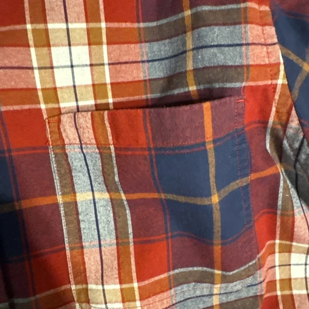 Banana Republic‎ Long Sleeve Button Down Shirt Plaid Men Sz Large With Pocket